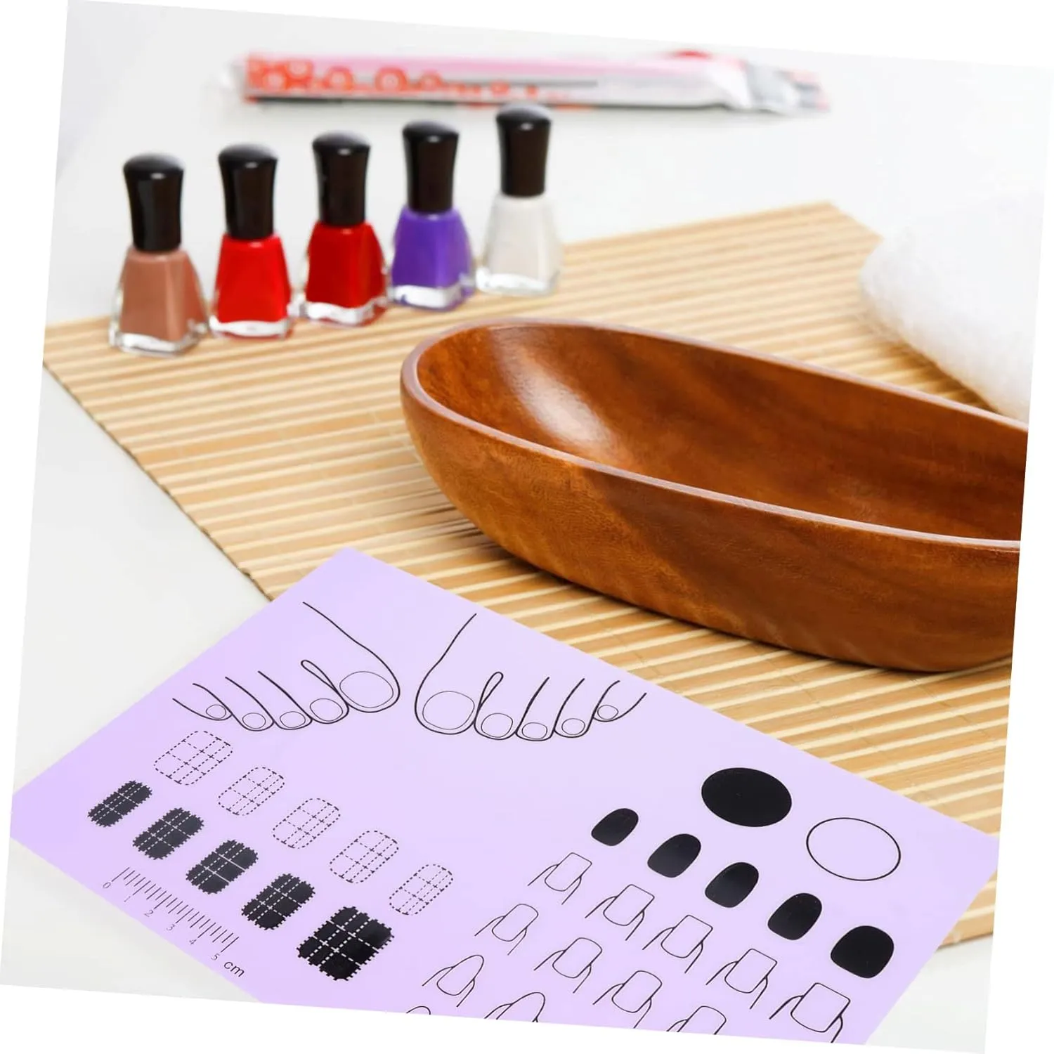 Silicone Nail Art Training Mat Acrylic Nail Art Mat Trainer Nail Stamping Pad Waterproof Washable