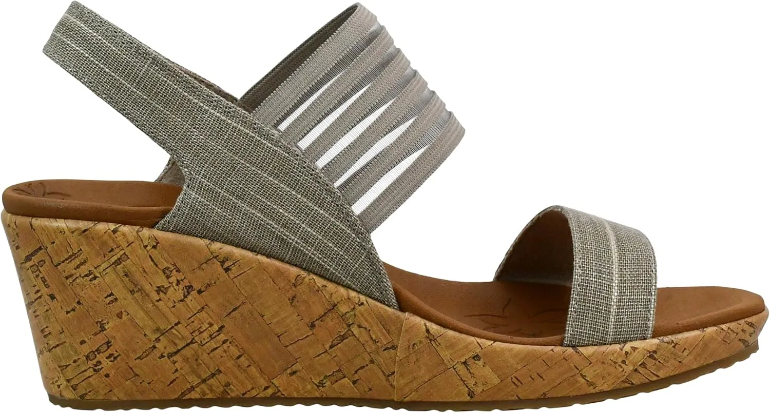 Skechers Women's Beverlee Smitten Kitten Wedge Sandal