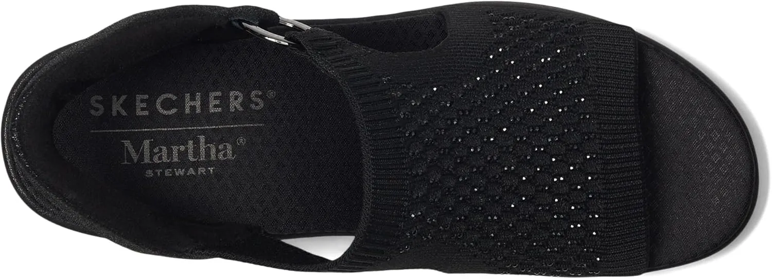 Skechers Women's Martha Stewart's Pier-lite-Park Path Hands Free Slip-ins Wedge Sandal