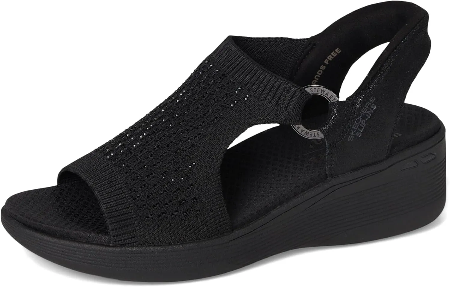 Skechers Women's Martha Stewart's Pier-lite-Park Path Hands Free Slip-ins Wedge Sandal