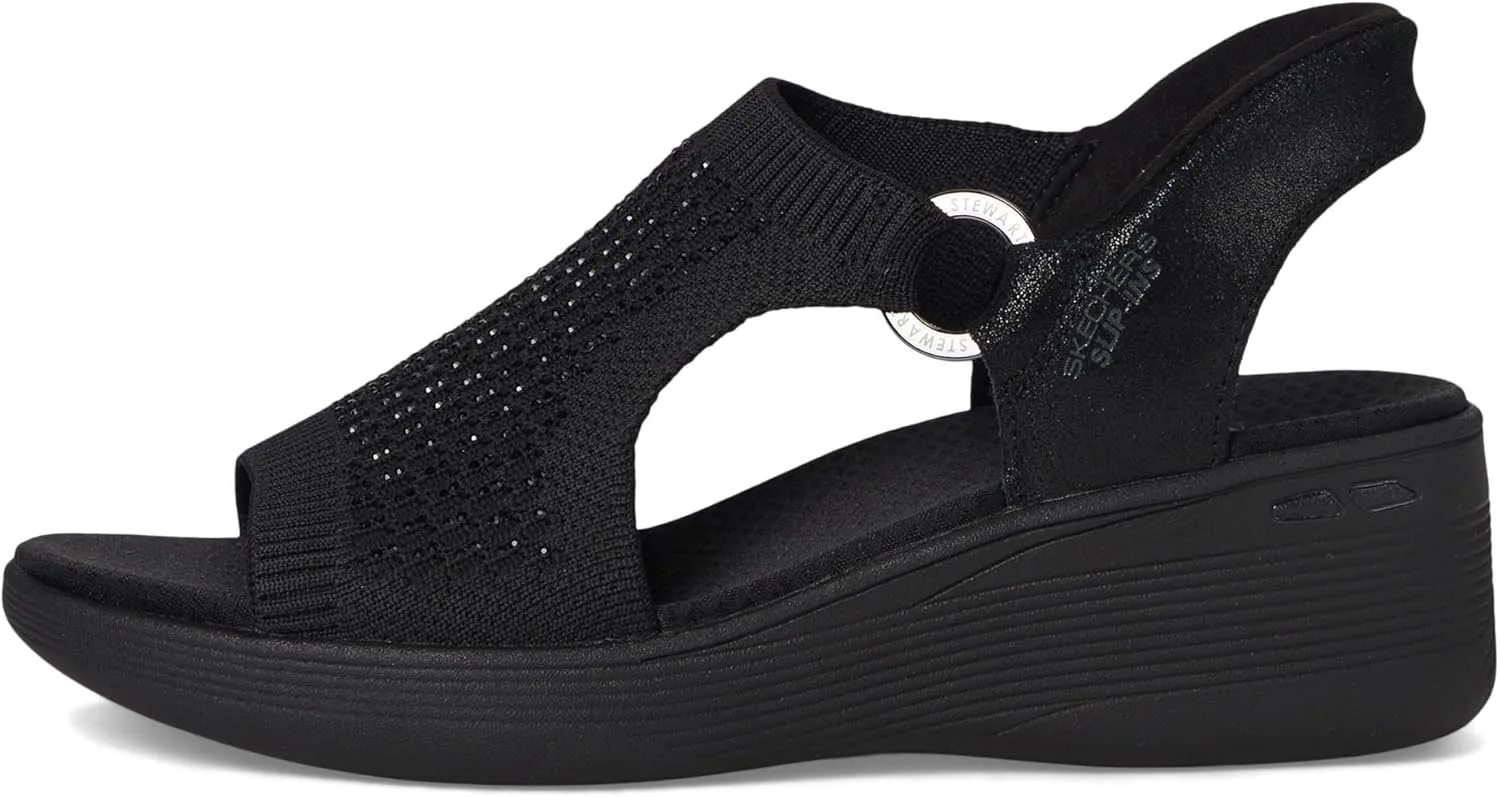 Skechers Women's Martha Stewart's Pier-lite-Park Path Hands Free Slip-ins Wedge Sandal