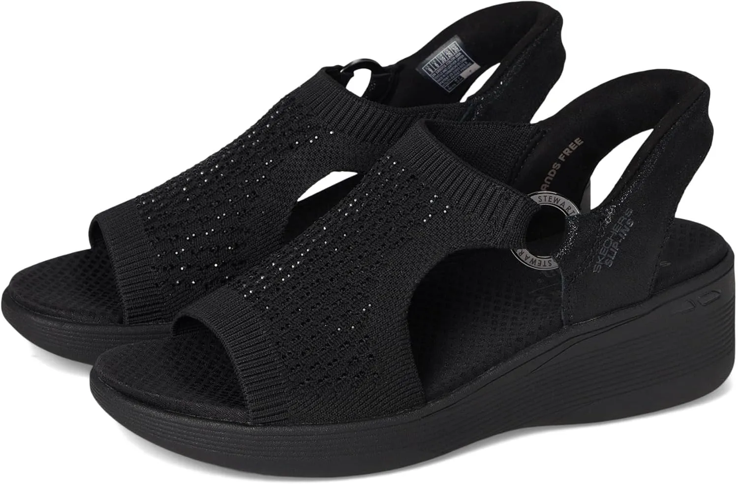 Skechers Women's Martha Stewart's Pier-lite-Park Path Hands Free Slip-ins Wedge Sandal