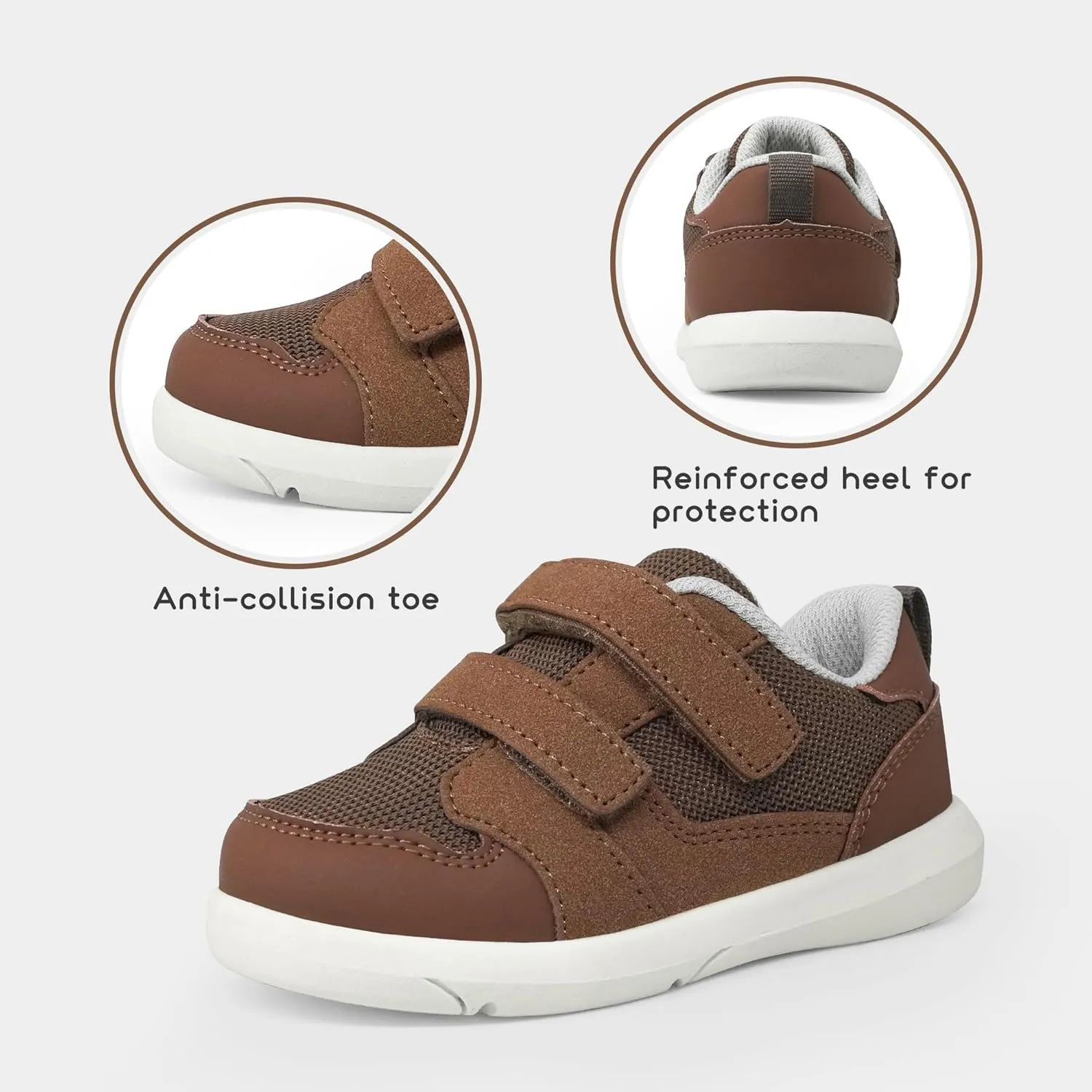 SKYWHEEL Toddler Boys Girls Tennis Shoes Kids Slip On Barefoot Shoes Wide Casual Walking Running Sneakers for Little Kids