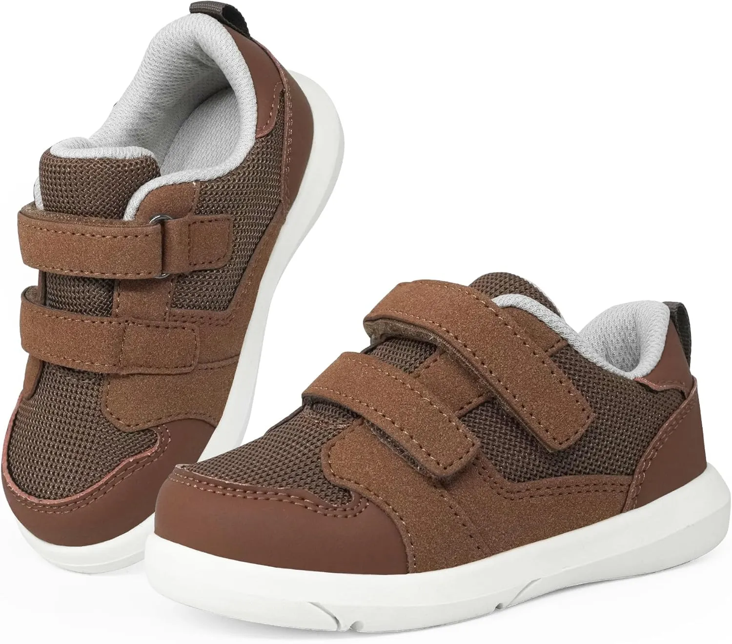 SKYWHEEL Toddler Boys Girls Tennis Shoes Kids Slip On Barefoot Shoes Wide Casual Walking Running Sneakers for Little Kids
