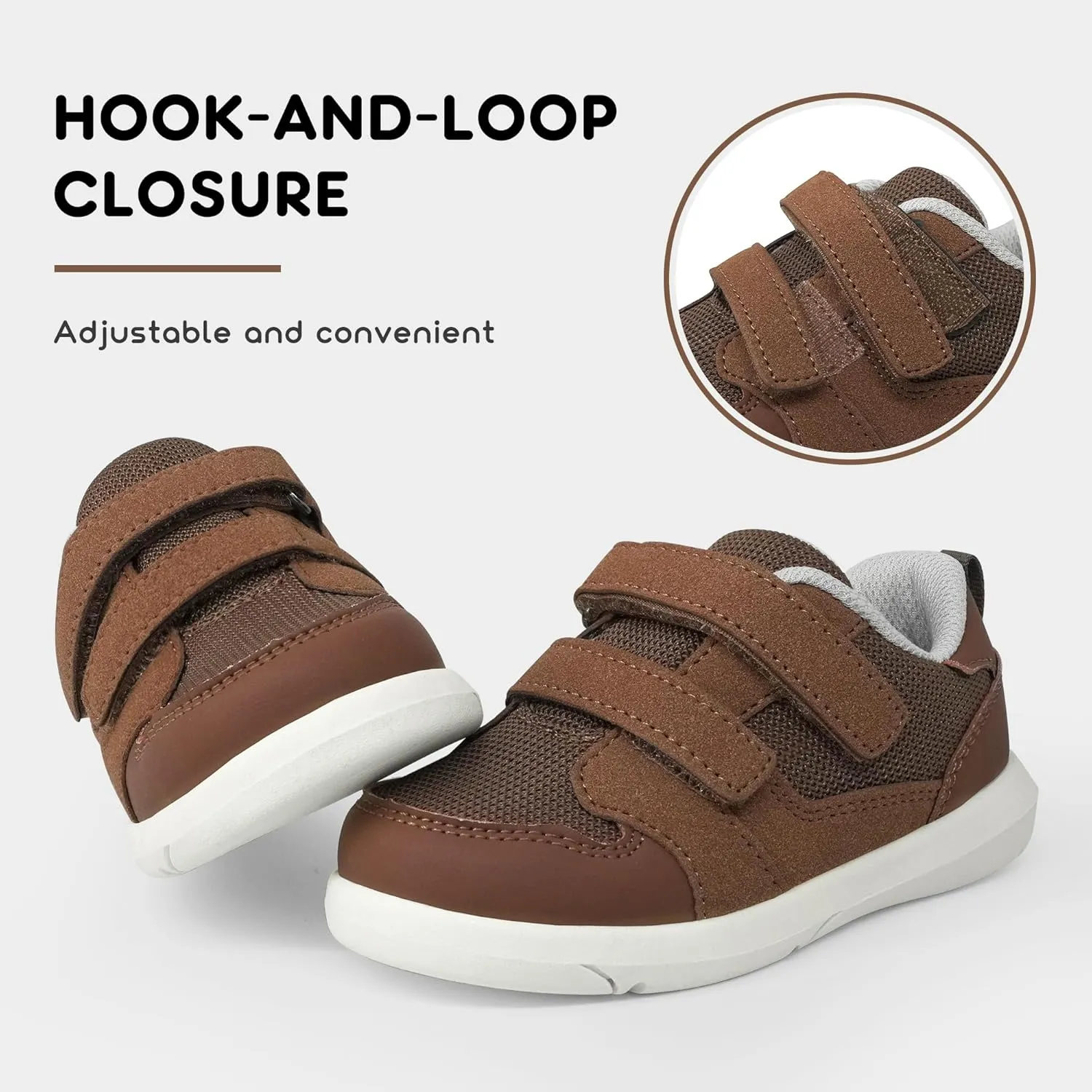 SKYWHEEL Toddler Boys Girls Tennis Shoes Kids Slip On Barefoot Shoes Wide Casual Walking Running Sneakers for Little Kids