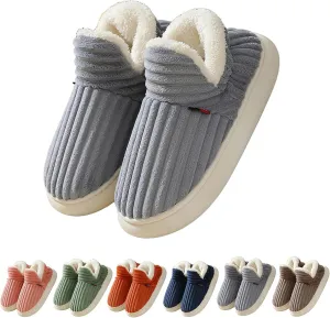 Slipper Booties Winter Warm Slippers, Cloud-Shaped Warm Cozy Slippers Men Women, Warm Fuzzy Winter Slippers for Home