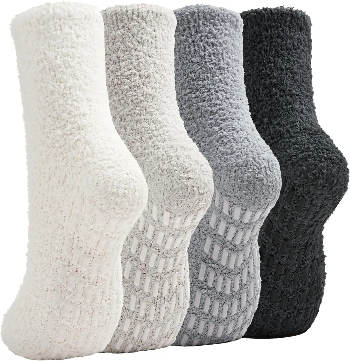 Slipper Socks for Women Men Grip Hospital Socks with Grips Fuzzy Non Slip Warm Womens Gifts
