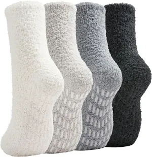 Slipper Socks for Women Men Grip Hospital Socks with Grips Fuzzy Non Slip Warm Womens Gifts