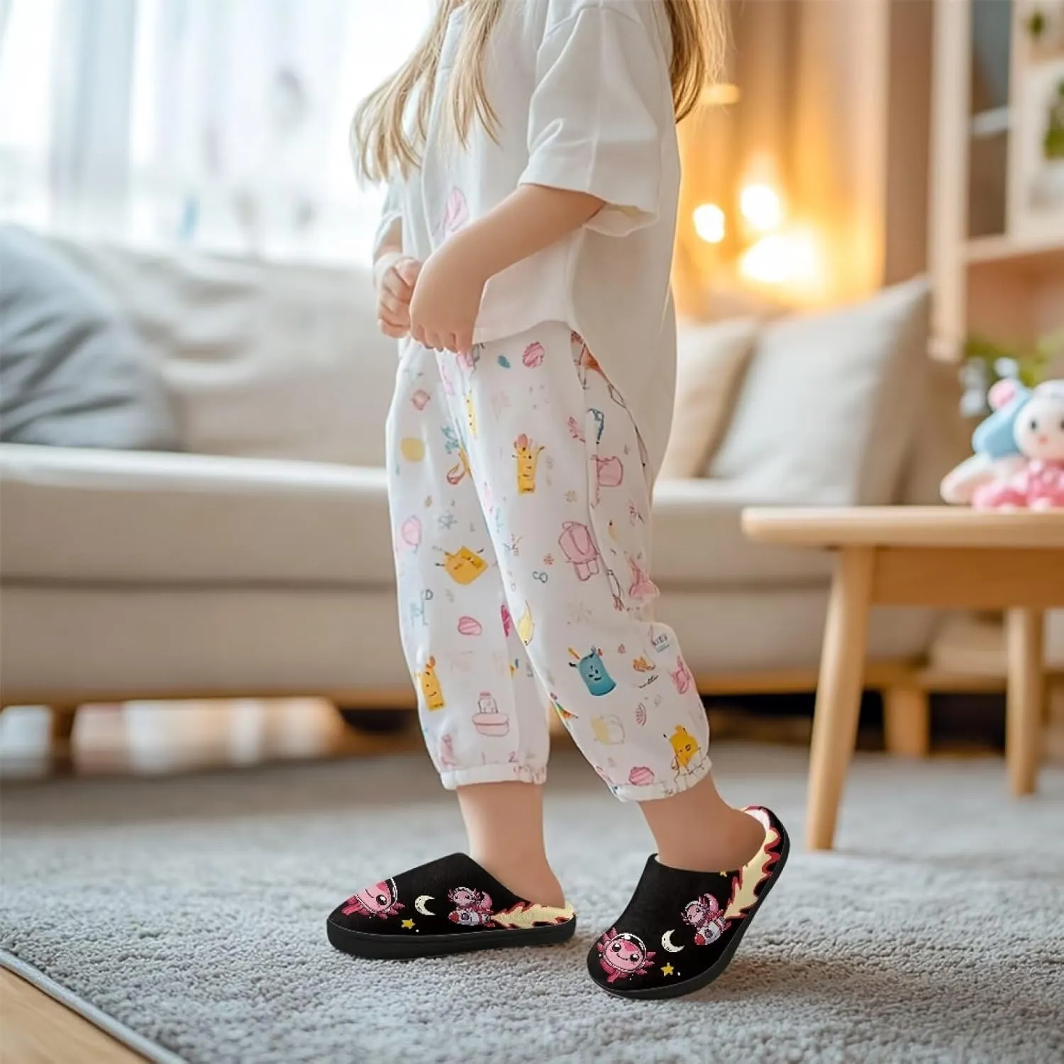 Slippers for Kids Anti-slip Plush Slippers Comfy House Slippers Warm House Shoes