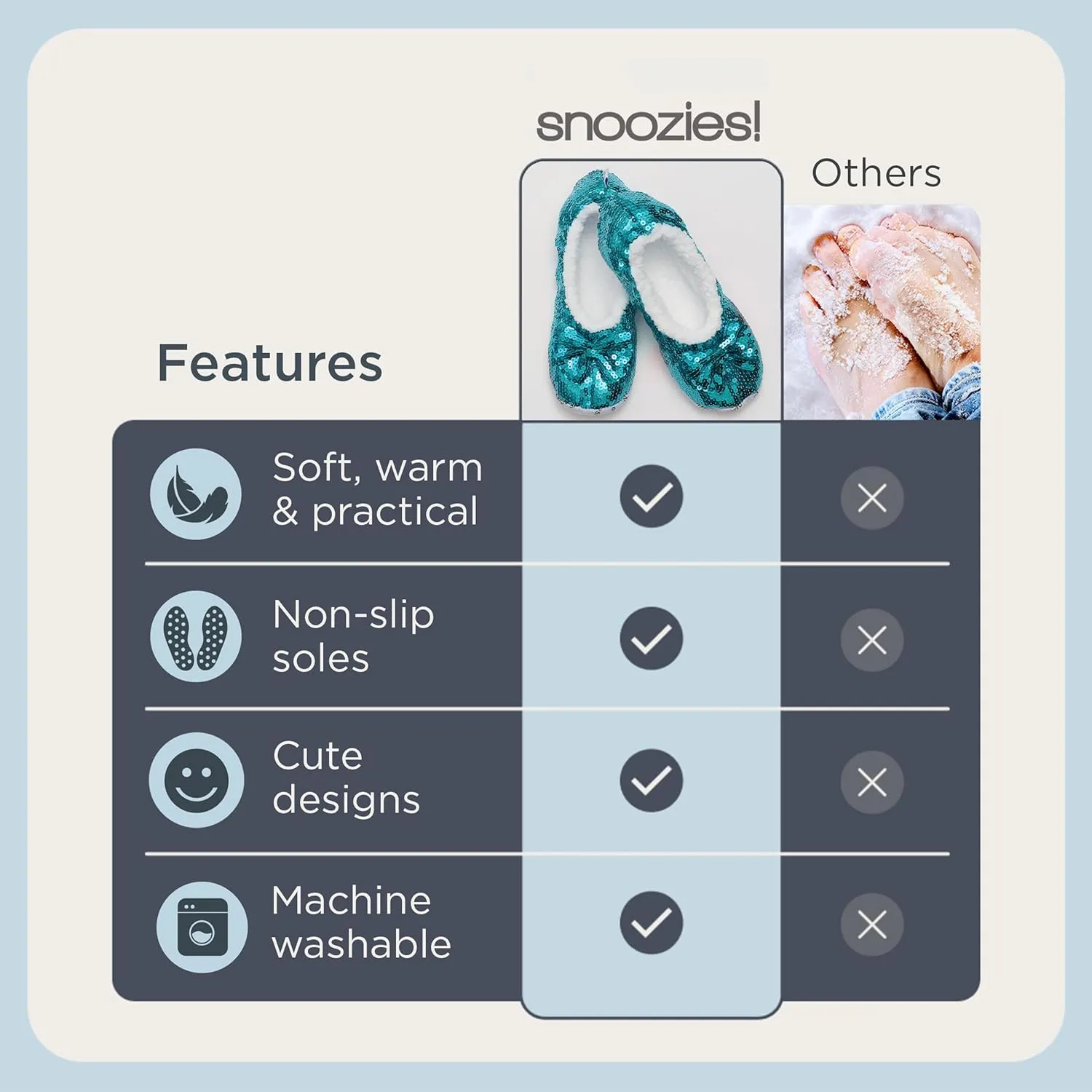 Snoozies Ballerina Bling Metallic Shine Women Slippers | Sequin Socks with Grippers