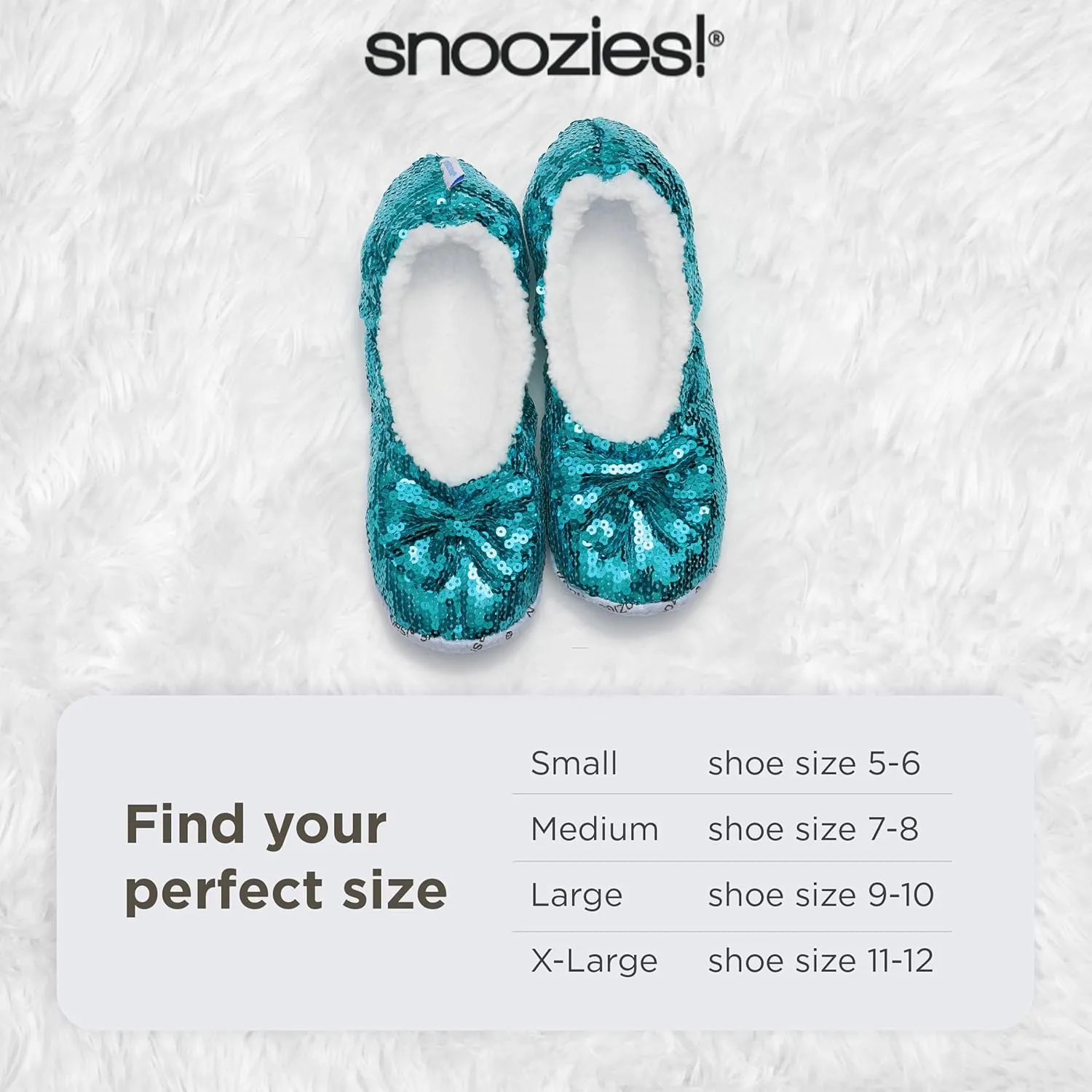 Snoozies Ballerina Bling Metallic Shine Women Slippers | Sequin Socks with Grippers