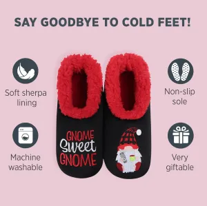 Snoozies Pairable Slipper Socks - Funny House Slippers for Women, Non-Slip Fuzzy Slipper Socks