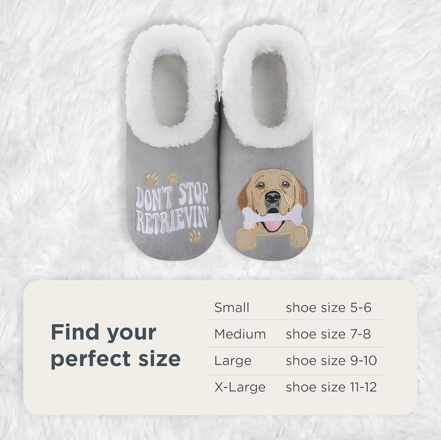 Snoozies Pairable Slipper Socks - Funny House Slippers for Women, Non-Slip Fuzzy Slipper Socks