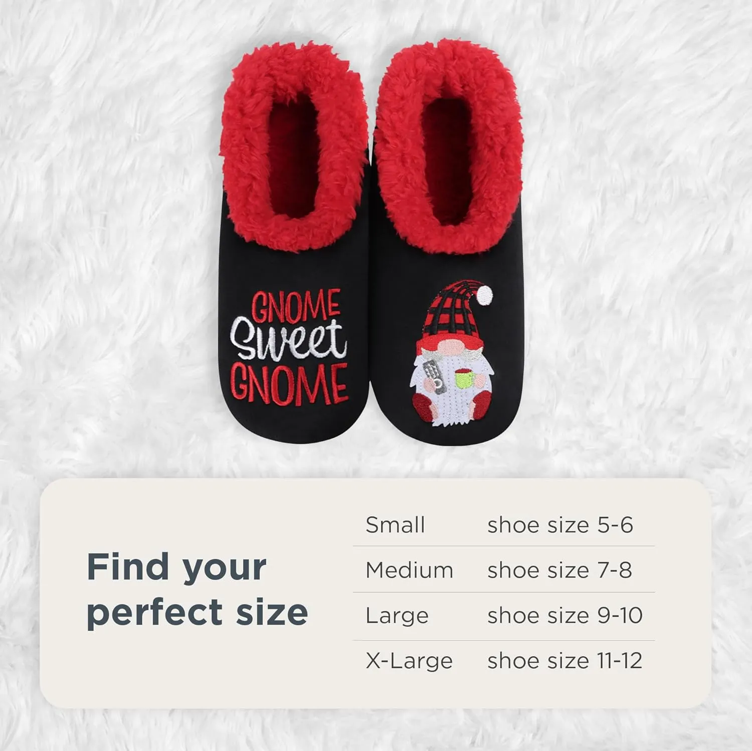 Snoozies Pairable Slipper Socks - Funny House Slippers for Women, Non-Slip Fuzzy Slipper Socks