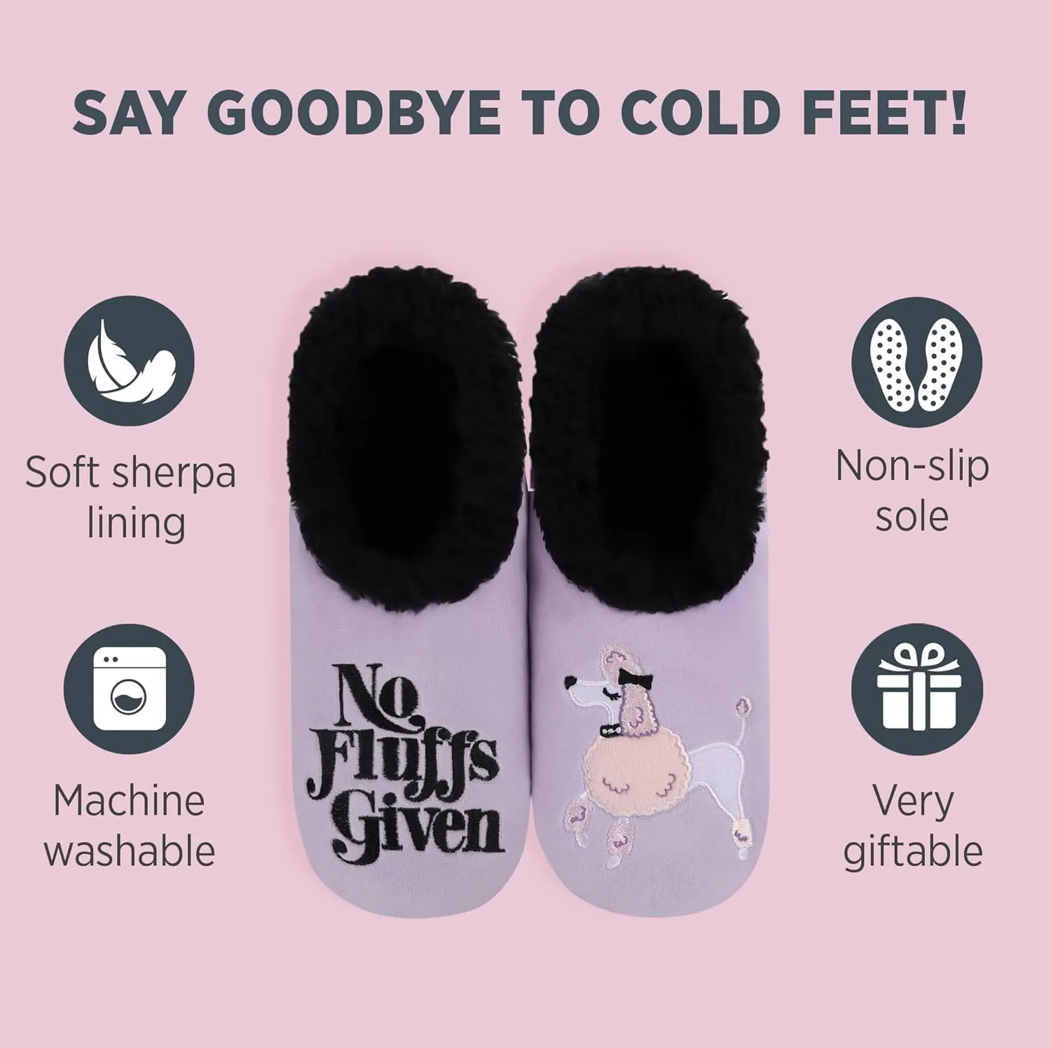 Snoozies Pairable Slipper Socks - Non-Slip Fuzzy Slippers for Women