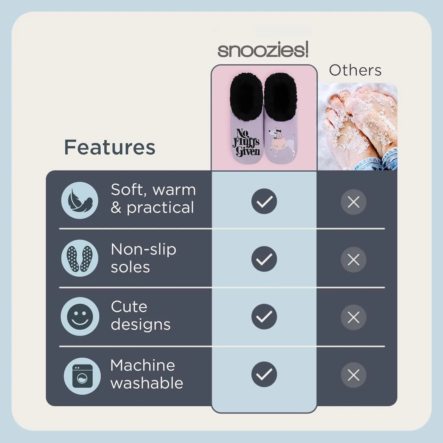 Snoozies Pairable Slipper Socks - Non-Slip Fuzzy Slippers for Women