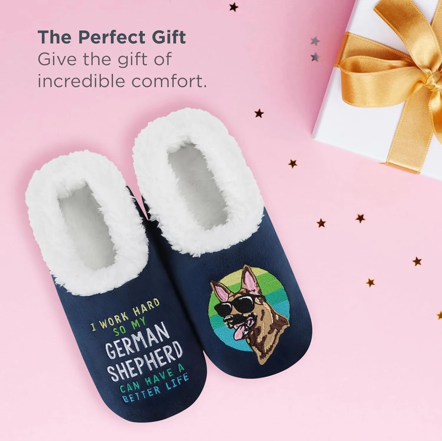 Snoozies Pairable Slipper Socks - Non-Slip Fuzzy Slippers for Women