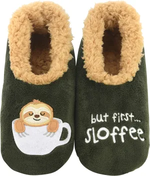 Snoozies Pairables Sherpa-lined Slipper Socks - Fuzzy and Cute Slippers for Women with Non-Slip Sole - Ladies Warm Slippers