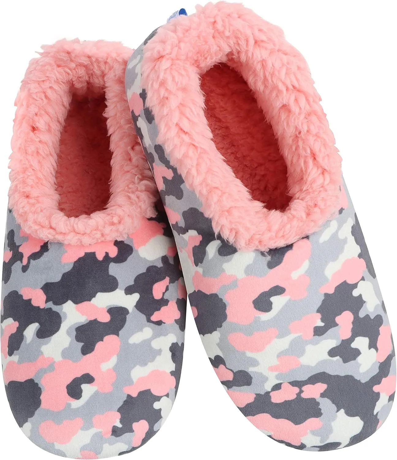 Snoozies Sherpa-Lined Slipper Socks - Fuzzy and Cute Slippers for Women with Non-Slip Sole - Ladies Warm Slippers