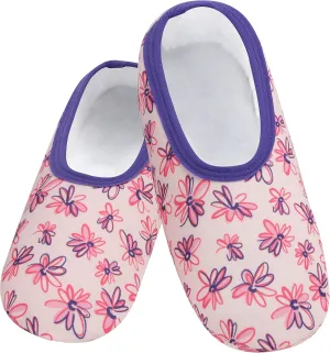 Snoozies Skinnies slipper socks for Women - Non-Slip slipper socks Lightweight Soft Sherpa Lining - Foldable
