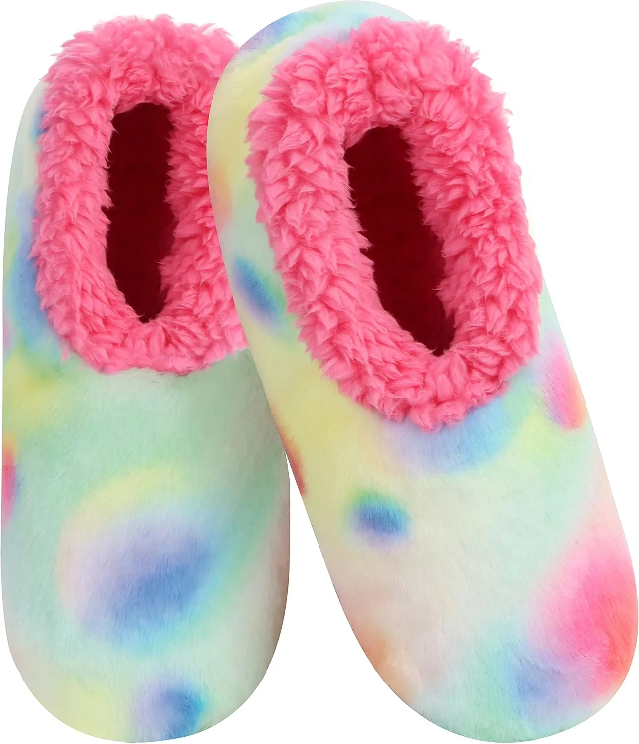 Snoozies Slipper Socks Furry – Cozy, Foldable Slippers for Women, Non Slip Socks for Travel & Indoors