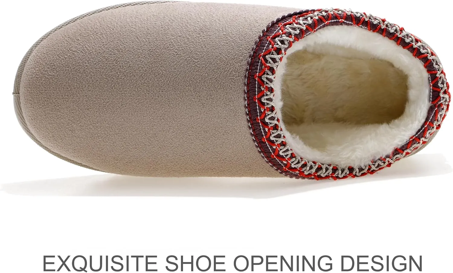 Snow Boots Slippers for Women Indoor Outdoor Girls Slip On Shoes Comfy Warm Soft Platform House Slipper Winter Ladies Closed Back Boot