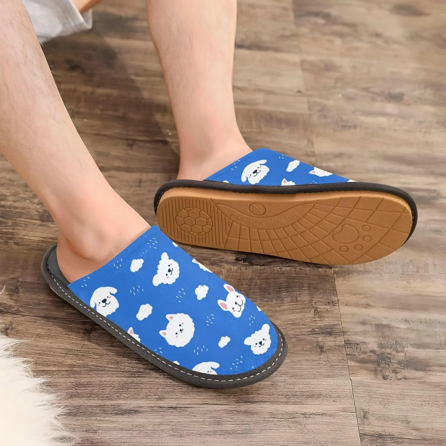 Spa Slippers Indoor House Fuzzy Slippers Soft Memory Foam Non-Slip Home Slipper Winter Shoes For Bedroom Hotel Travel 4-11
