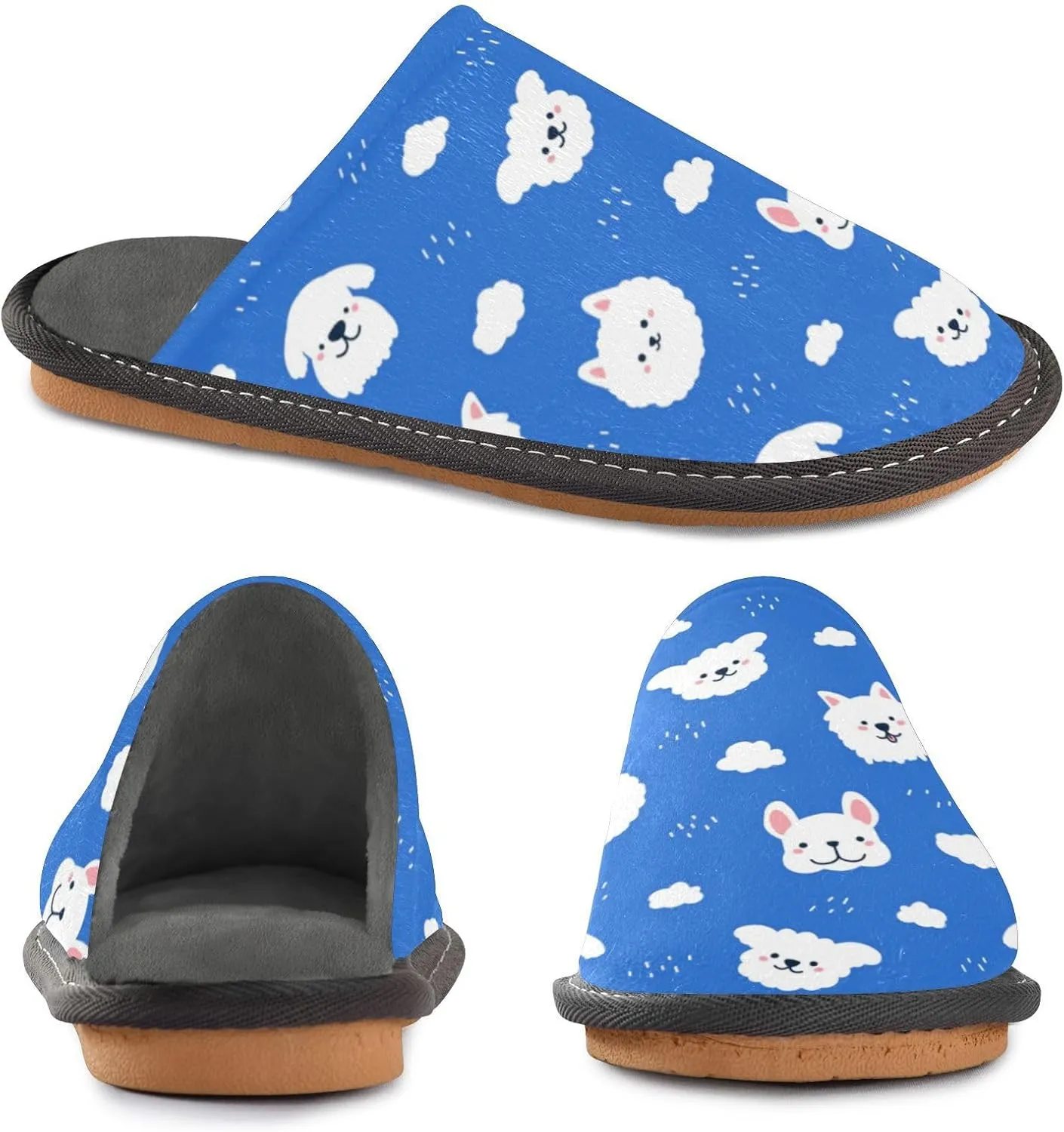 Spa Slippers Indoor House Fuzzy Slippers Soft Memory Foam Non-Slip Home Slipper Winter Shoes For Bedroom Hotel Travel 4-11