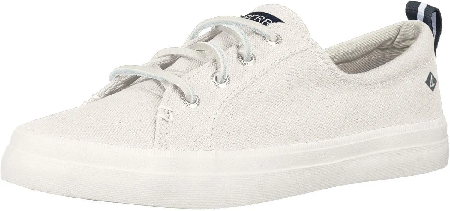 Sperry Top-Sider Women's Crest Vibe Linen Fashion Sneaker White