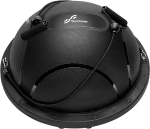 Sportneer Half Balance Ball - Inflatable Exercise Ball Trainer With Resistance Bands & Pump - Non-slip Yoga Ball for Stability, Core Training, Physical Therapy - Home Gym Equipment