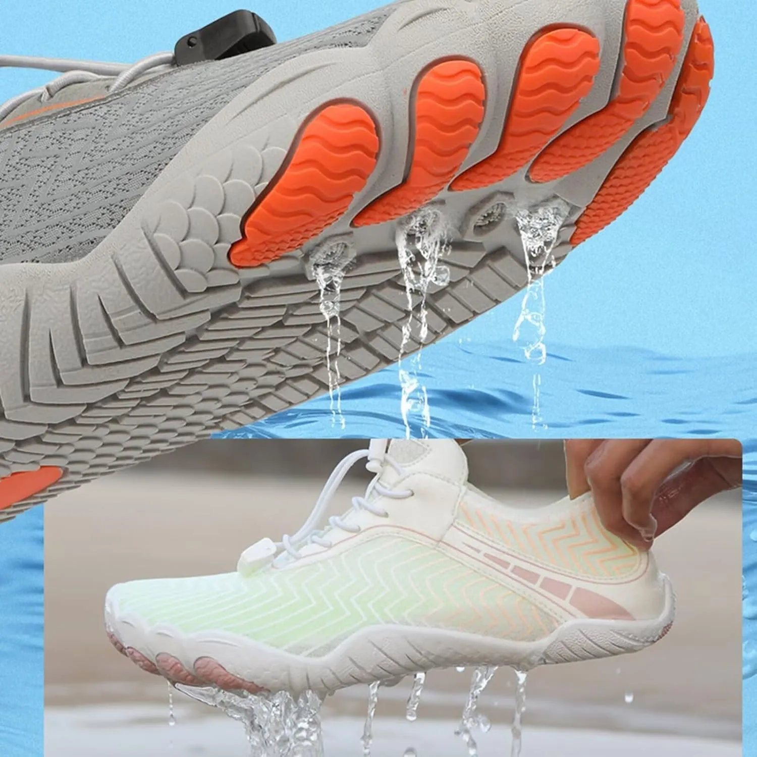 Squat Deadlift Shoes for Mens Unisex Soft Sole Indoor Anti-Skid Breathable Gym Sneakers Weightlifting Squat Shoes Fitness Cross-Trainer Barefoot Gym Training Sneakers