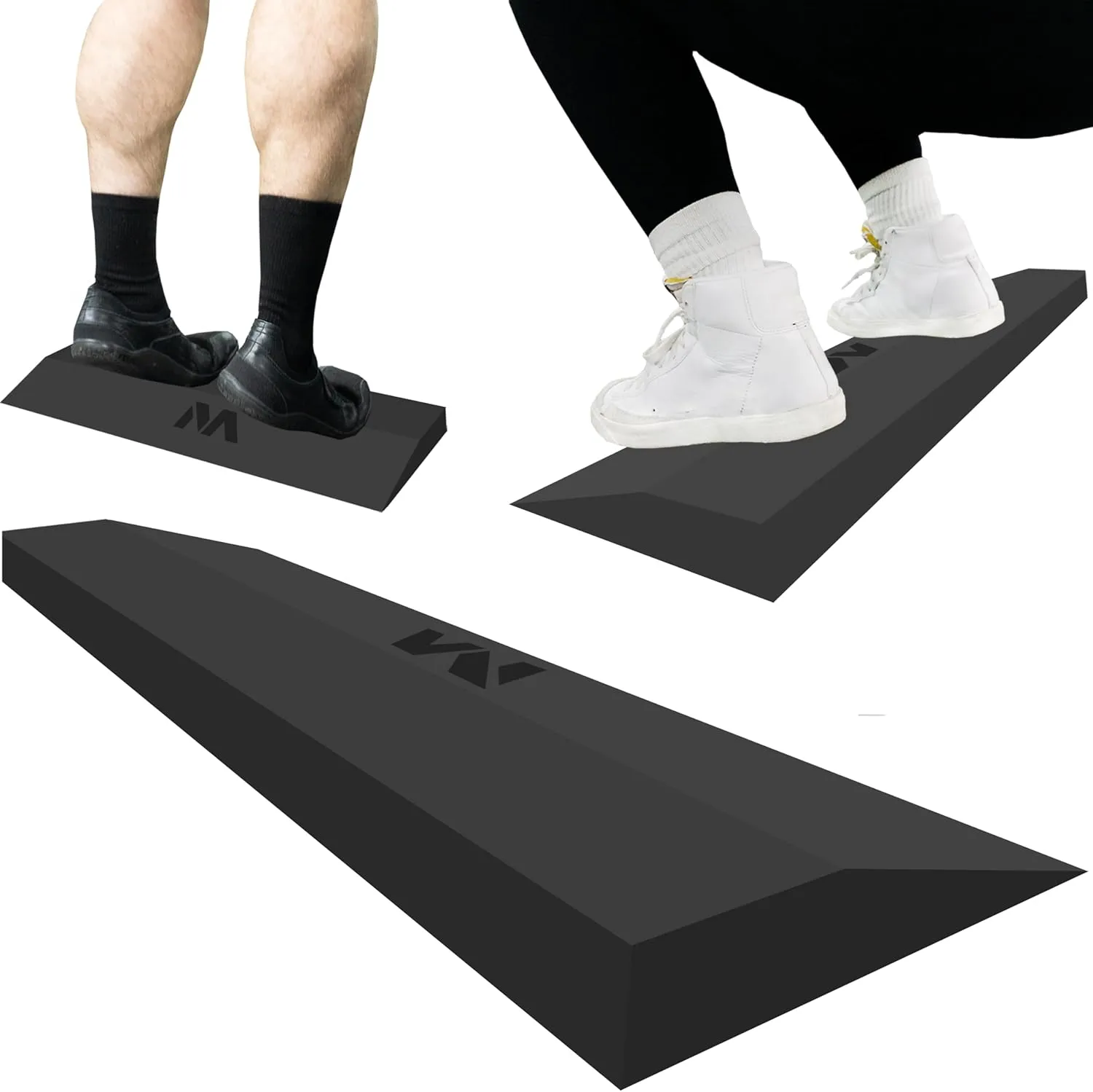 Squat Wedge Block - Slant Board For Squats, Heel Elevated Squatting Foam Platform For Weight Lifting, Home Gym Leg Workout Wedges & Calf Exercise Equipment for Fitness Workouts