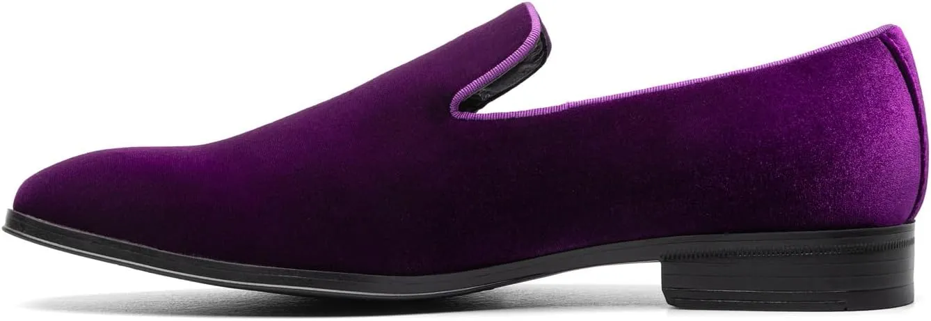 STACY ADAMS Men's Savian Velour Slip-on Loafer