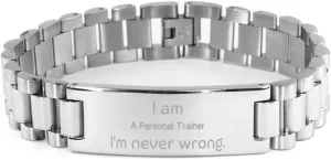 Stainless Steel Bracelet Personal Trainer Confidence Gifts for Christmas