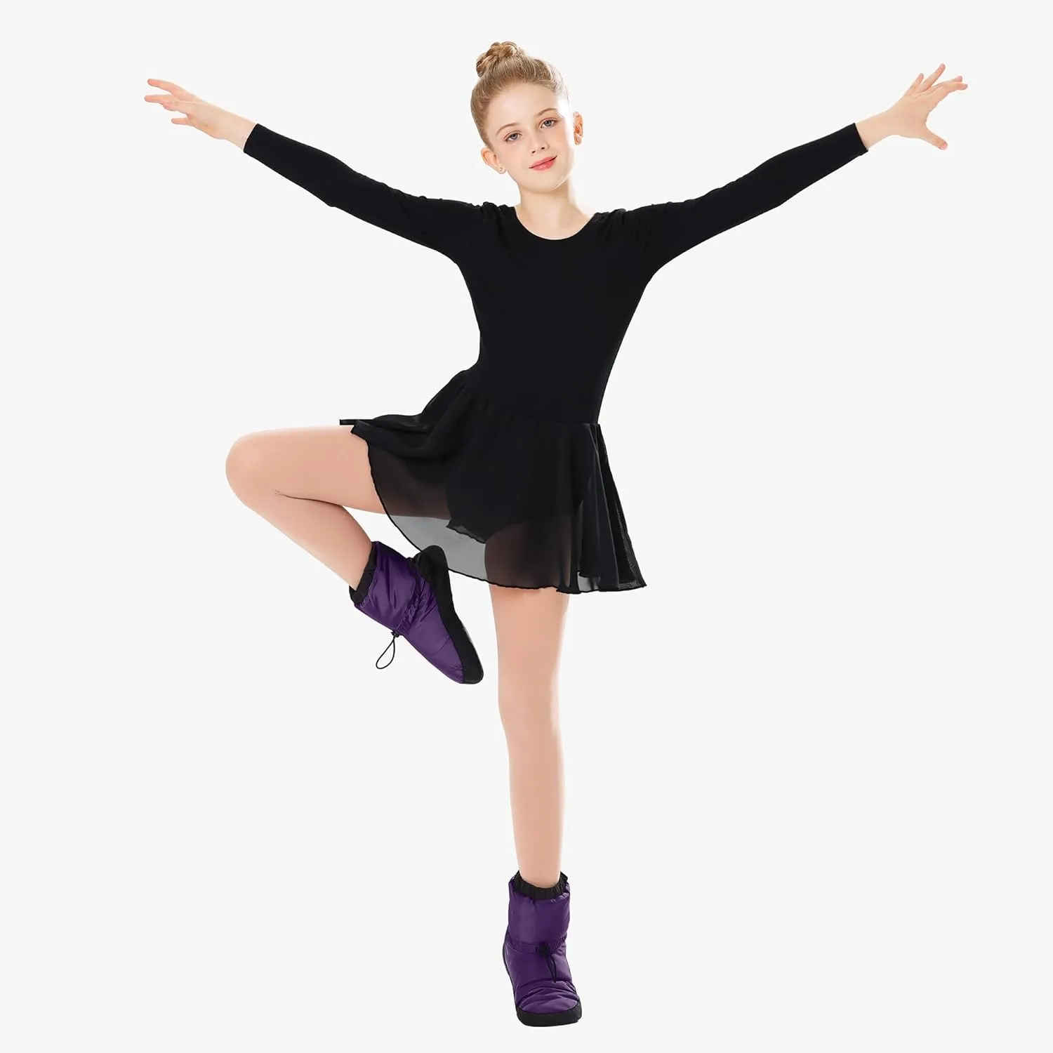 Stelle Girls Ballet Warm Up Booties Dance Slipper Boots Ballerina Elastic Shoes