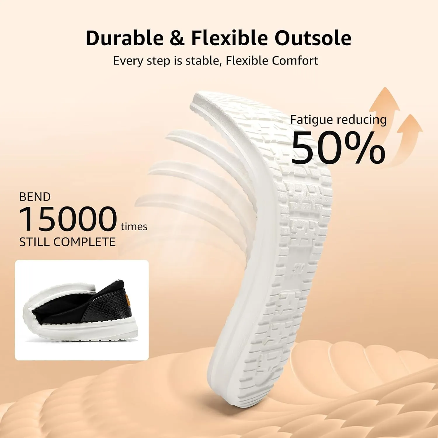 STQ Women's Orthopedic Loafers丨Lightweight Casual Boat Shoes for Plantar Fasciitis