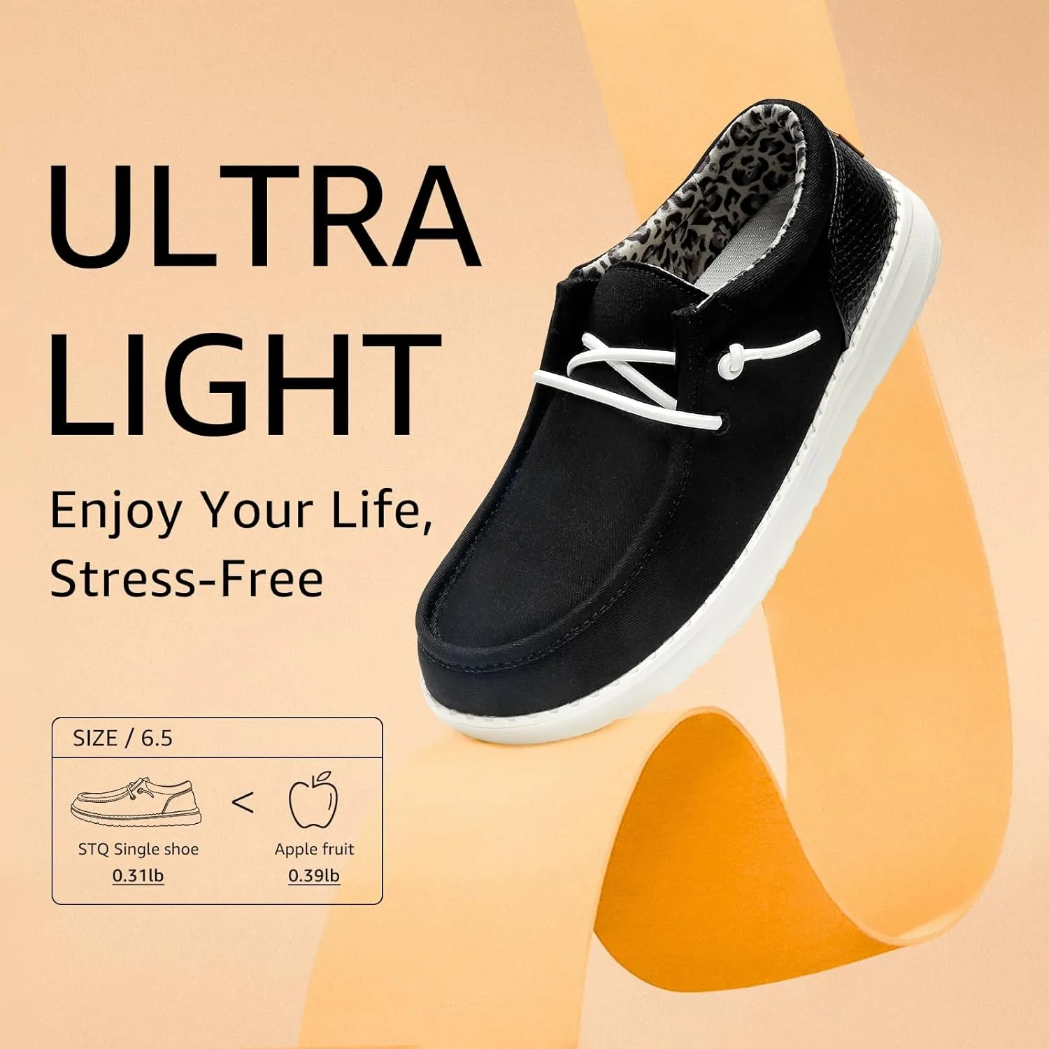STQ Women's Orthopedic Loafers丨Lightweight Casual Boat Shoes for Plantar Fasciitis