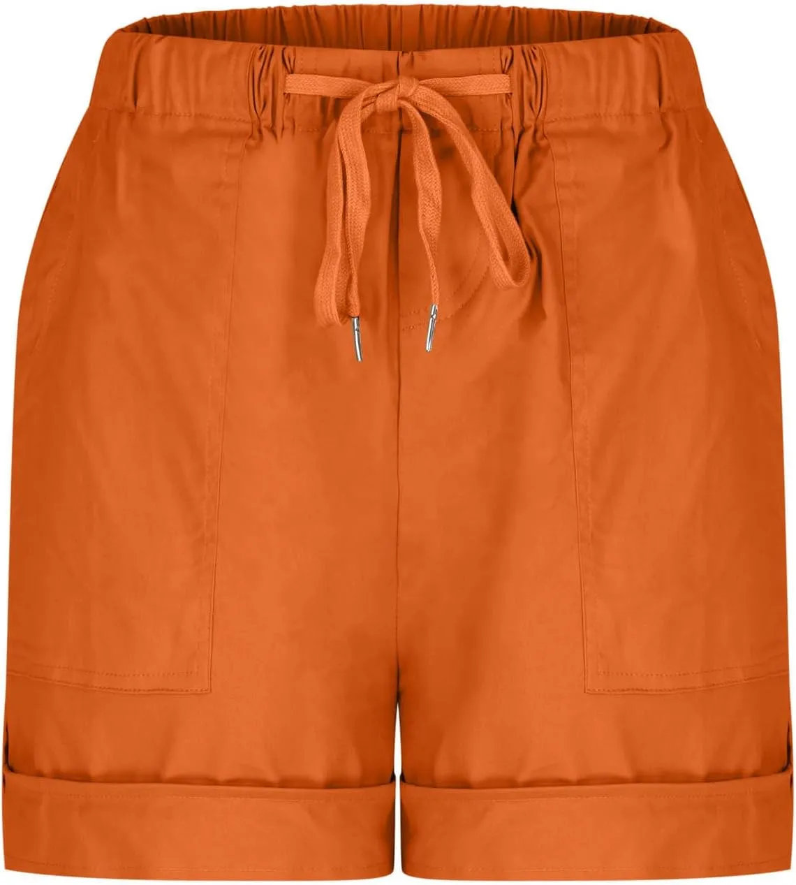 Summer Shorts for Women Plus Size Casual Elastic Waist Drawstring Short 5 Inch Inseam Beach Vacation Outfits
