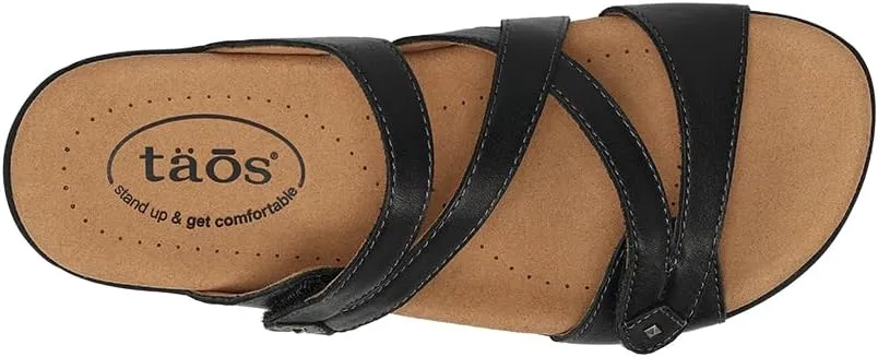 Taos Double U Premium Leather Women's Sandal - Stylish Adjustable Strap Design with Arch Support, Cooling Gel Padding for All-Day Enjoyment and Walking Comfort