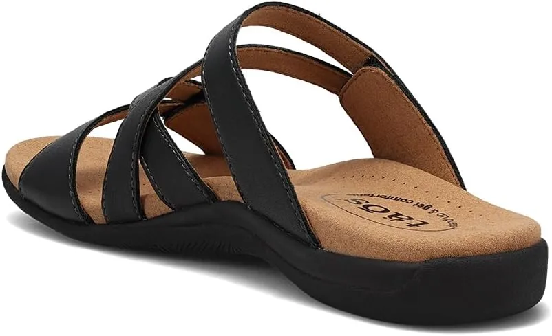 Taos Double U Premium Leather Women's Sandal - Stylish Adjustable Strap Design with Arch Support, Cooling Gel Padding for All-Day Enjoyment and Walking Comfort