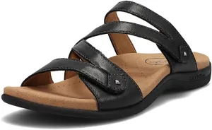 Taos Double U Premium Leather Women's Sandal - Stylish Adjustable Strap Design with Arch Support, Cooling Gel Padding for All-Day Enjoyment and Walking Comfort