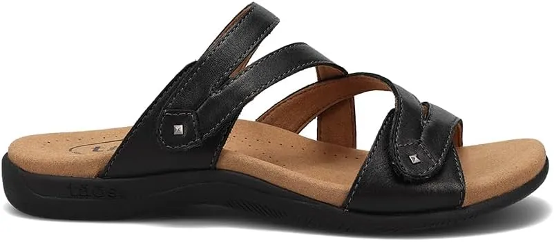 Taos Double U Premium Leather Women's Sandal - Stylish Adjustable Strap Design with Arch Support, Cooling Gel Padding for All-Day Enjoyment and Walking Comfort