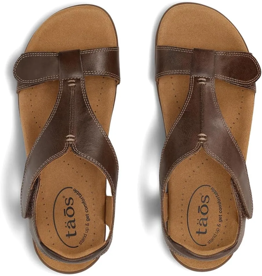 Taos The Show Premium Leather Women's Sandal - Experience Everyday Style, Comfort, Arch Support, Cooling Gel Padding and an Adjustable Fit for Exceptional Walking Comfort