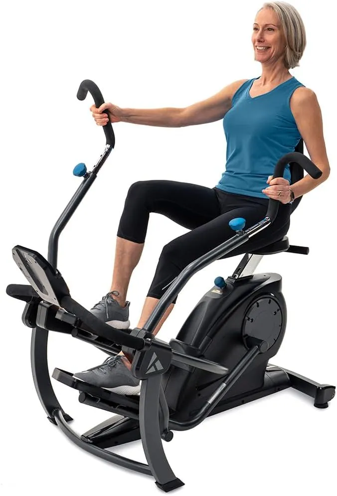 Teeter FreeStep Recumbent Cross Trainer Stepper, Zero-Impact Exercise Bike Alternative w/Patented Physical Therapy Stride, Up to 350lb, Free App w/Trainer Workouts (LT3(2024))