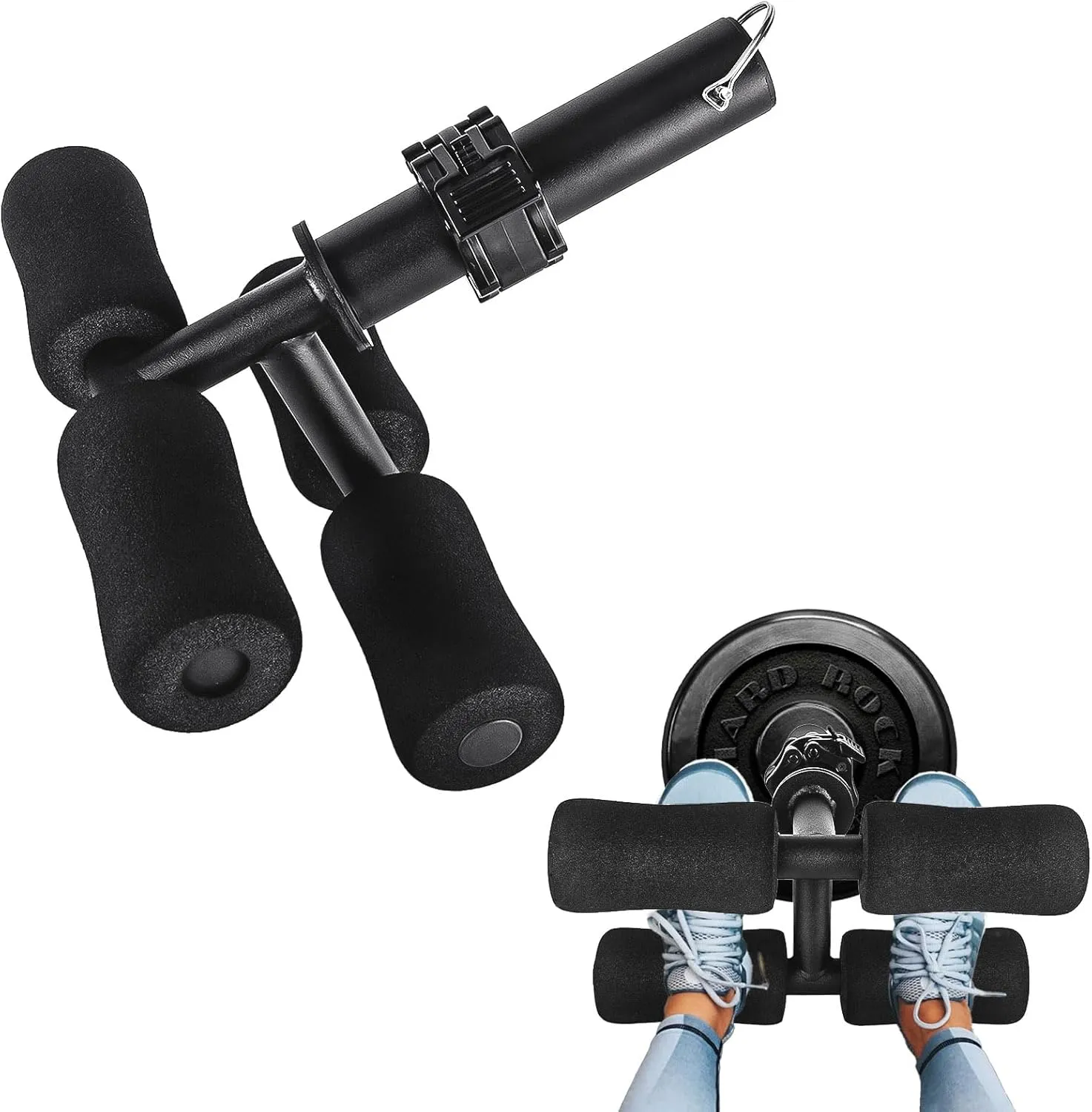 Tib Bar, Tibialis Trainer, Tibialis Raise Tibia for Strength Training Calves Shins Ankles and Ripping Lower Leg Muscles Fits 2" Olympic Weight Plates