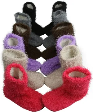 ToBeInStyle Women's Pack of 6 Heathered Bottom Grip Slipper Shoes