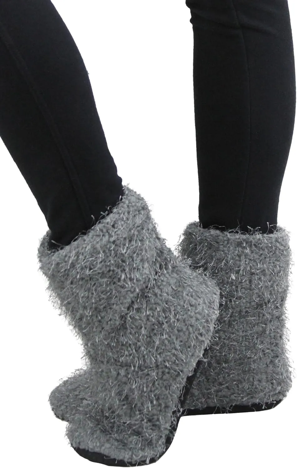 ToBeInStyle Women's Pack of 6 Heathered Bottom Grip Slipper Shoes