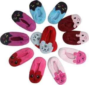 ToBeInStyle Women's Pack of 6 Heathered Bottom Grip Slipper Shoes