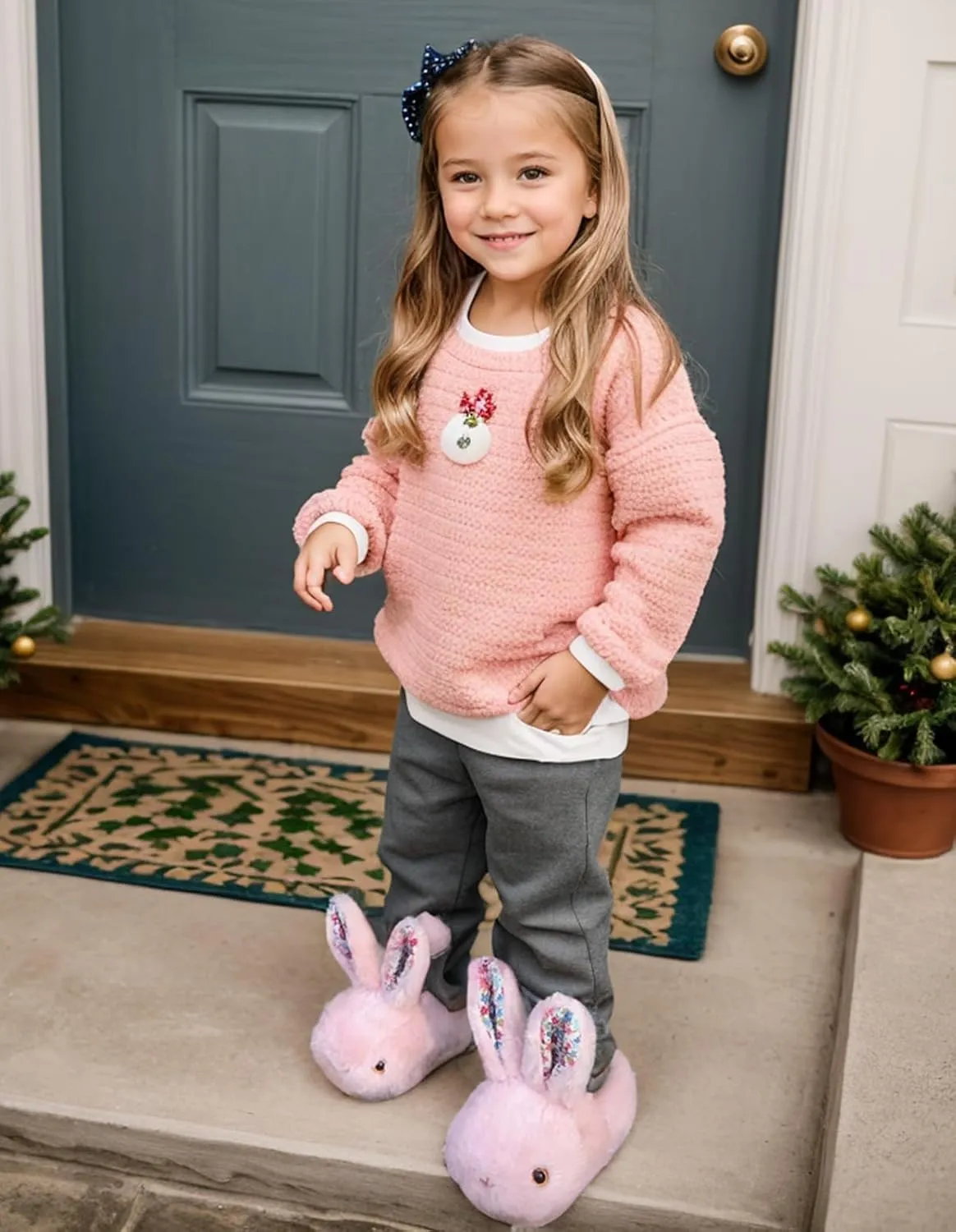 Toddler Slippers Boys Girls Kids Dinosaur Bunny House Slipper Non-slip Warm Winter Soft Fuzzy Indoor Shoes
