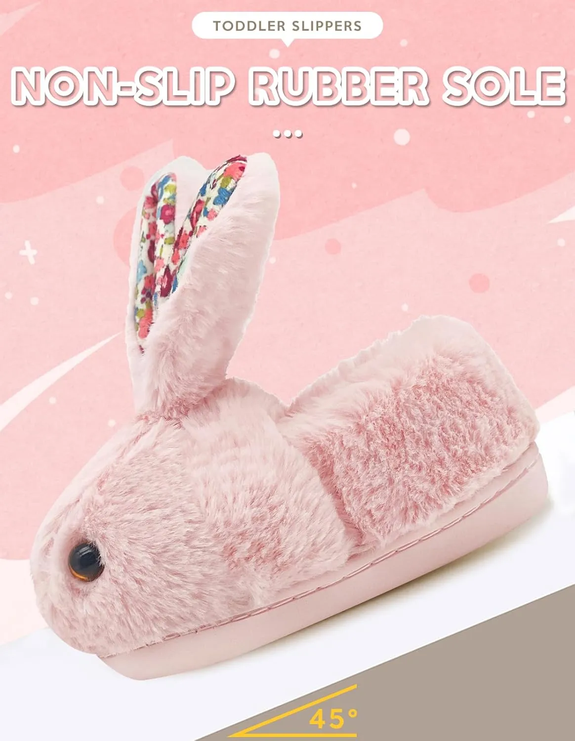 Toddler Slippers Boys Girls Kids Dinosaur Bunny House Slipper Non-slip Warm Winter Soft Fuzzy Indoor Shoes